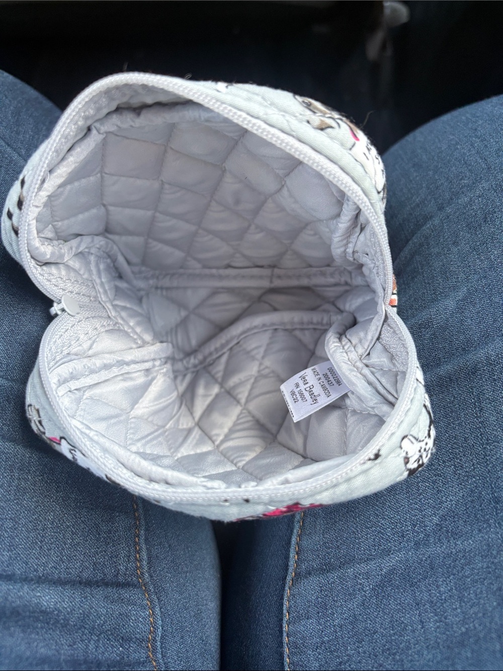 Vera Bradley Dog Show Print Clear Cosmetic Case w/ 3 pieces total of 4 pieces - Picture 10 of 10